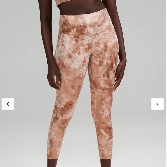 lululemon athletica Pants - lululemon Align High-Rise Crop 23" Shine Diamond Dye Misty Shell Cacao 8